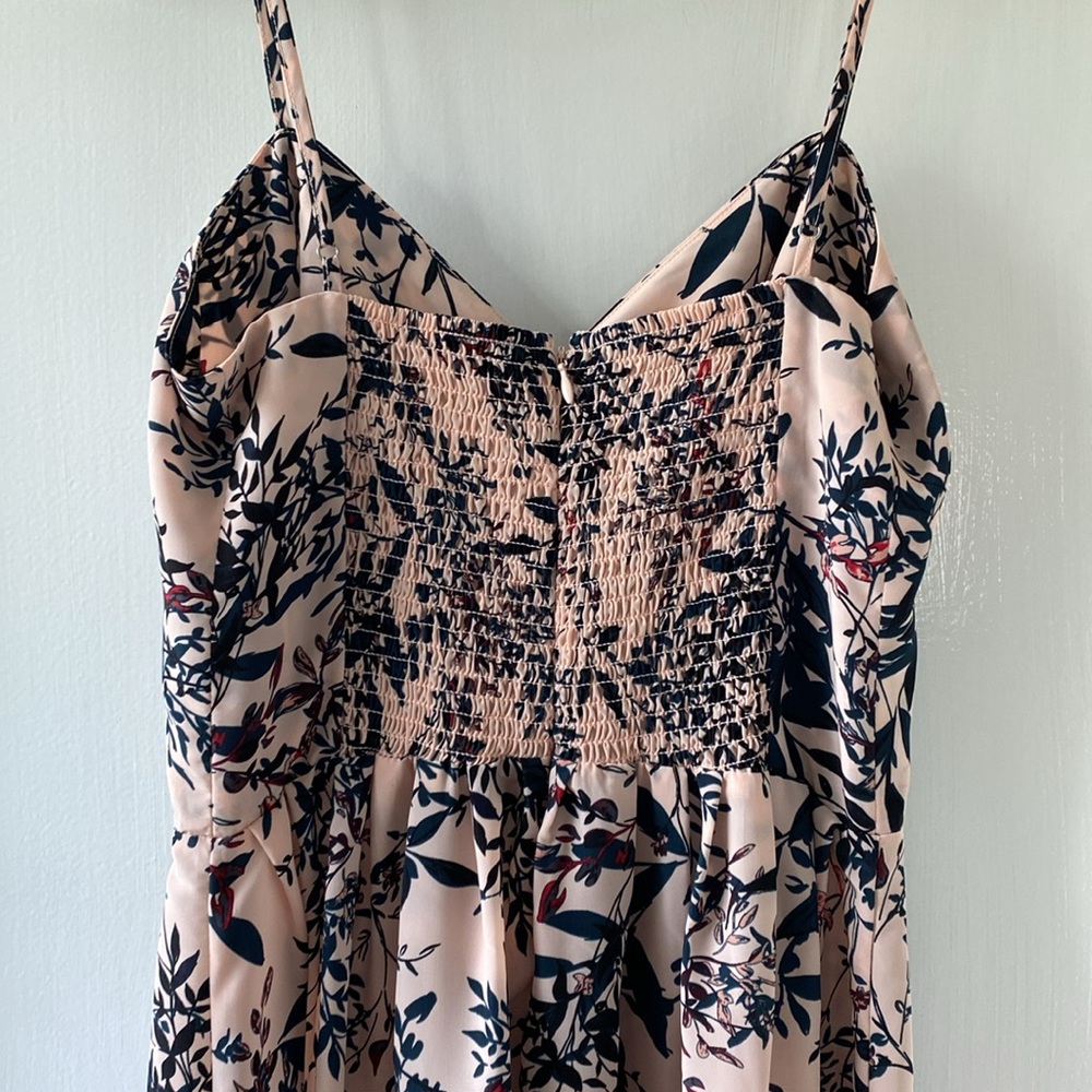 Parker silky maxi dress, pale pink and green floral. size XS NWOT - Picture 3 of 5